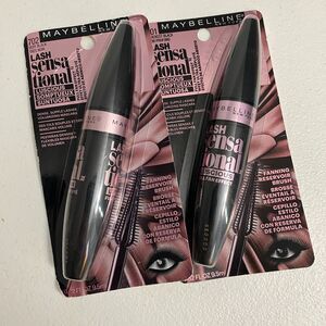 Maybelline Very Black 702 Lash Sensational Luscious Washable Mascara Set of 2